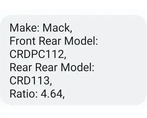Mack CRDPC112 Axle Assembly Housing