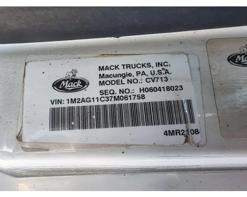 Mack CV713 Complete Vehicle