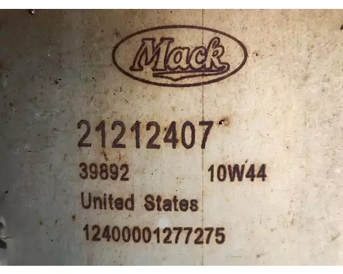 Mack CXU612 DPF (Diesel Particulate Filter)