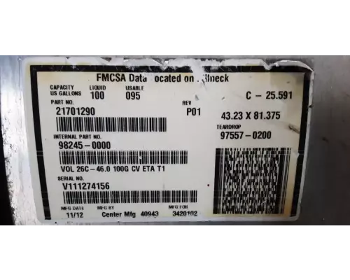 Mack CXU612 Fuel Tank