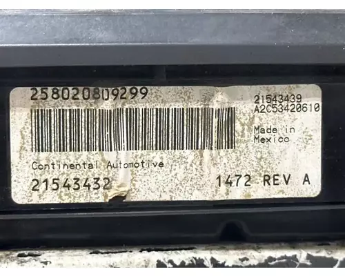 Mack CXU612 Instrument Cluster