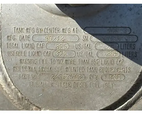 Fuel Tank Mack CXU612 Complete Recycling Group LLC