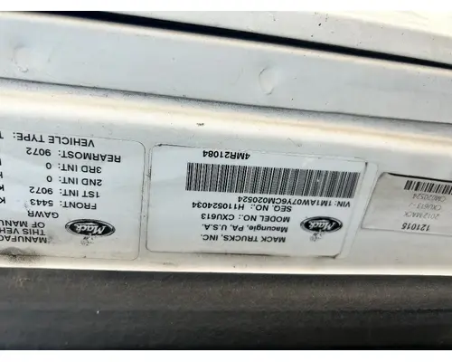 Auxiliary Power Unit MACK CXU613 K &amp; R Truck Sales, Inc.