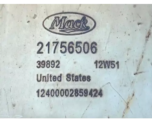 DPF (Diesel Particulate Filter) Mack CXU613 Complete Recycling