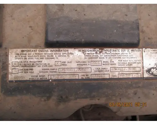 Mack E7-350 Engine Assembly