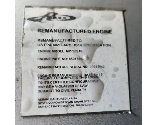 Mack MP7 Engine Assembly
