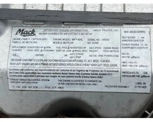 Mack MP7 Engine Assembly