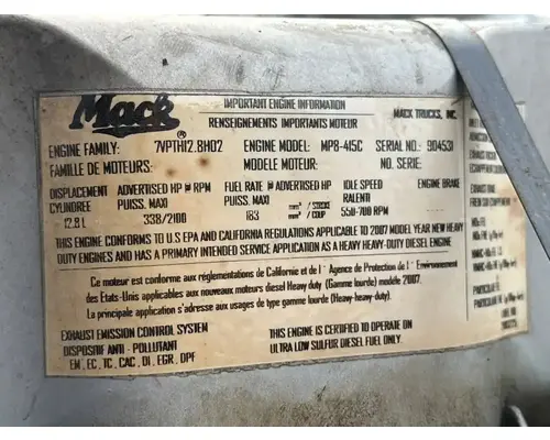 Mack MP8 Engine Assembly