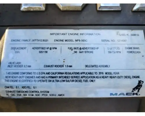 Mack MP8 Engine Assembly