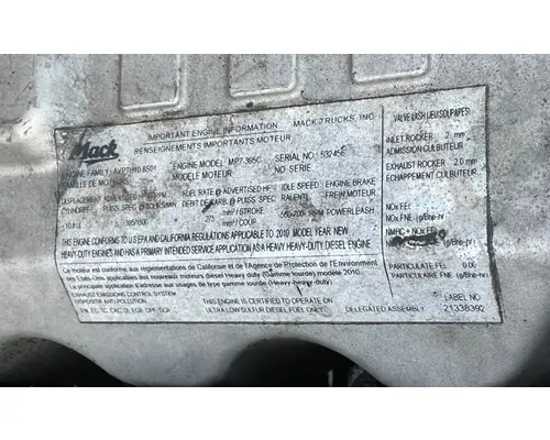 Engine Assembly Mack MP7 Complete Recycling Group LLC