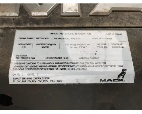 Engine Assembly Mack MP8 Vander Haags Inc Sp