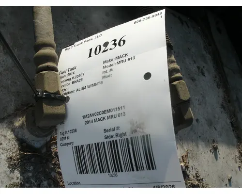 Fuel Tank MACK MRU 613 Big 3 Truck Parts, LLC