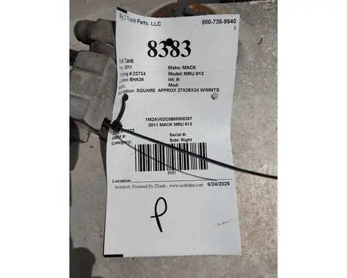 Fuel Tank MACK MRU 613 Big 3 Truck Parts, LLC