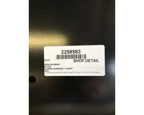 Bumper Assembly, Front MACK MRU613 LKQ Thompson Motors - Wykoff