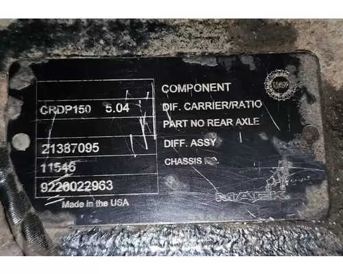 Mack Other Axle Assembly Housing