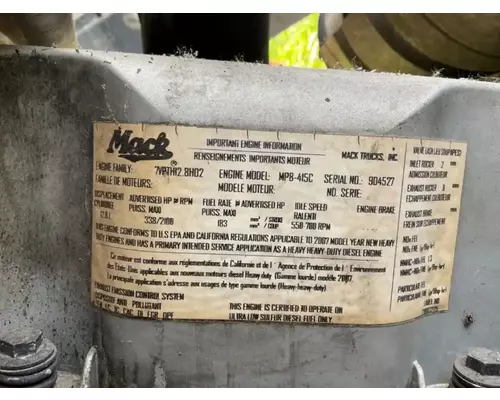 Mack Other Engine Assembly