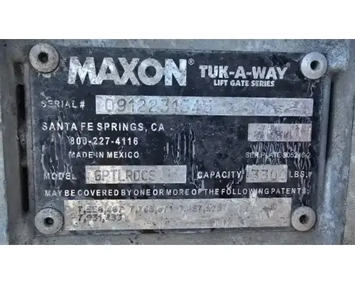 Maxon GPTLR - TUKAWAY Liftgate  Tailgate