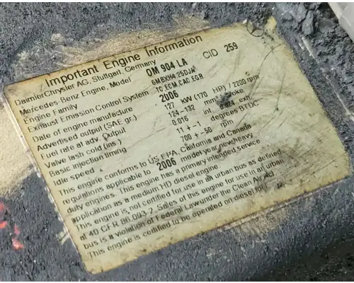 Mercedes MBE 904 Engine Assembly