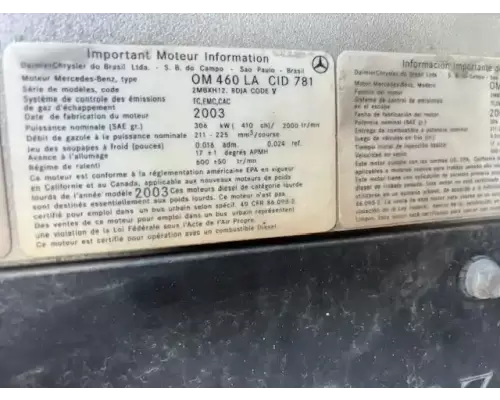 Mercedes MBE4000 Engine Assembly