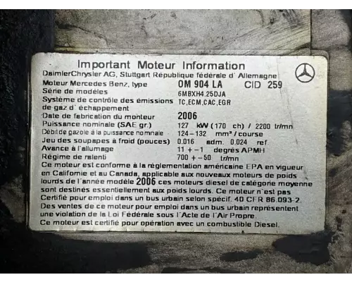 Mercedes OM904LA Engine Assembly