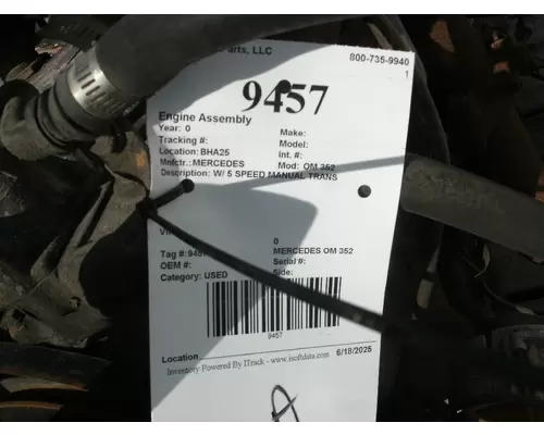 Engine Assembly MERCEDES OM 352 Big 3 Truck Parts, LLC