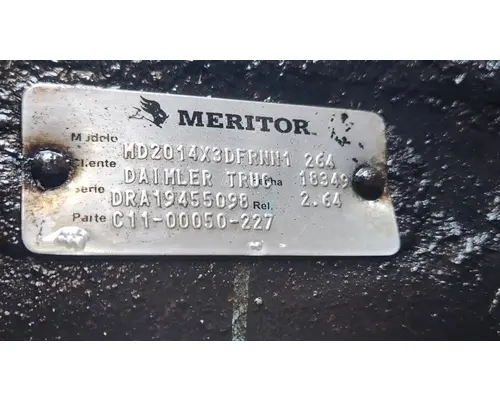 Meritor/Rockwell Cascadia 125 Rears (Front)