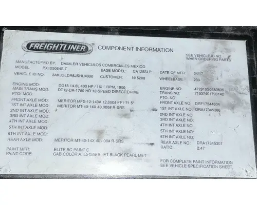 Meritor/Rockwell MFS12143A Axle Assembly, Front (Steer)