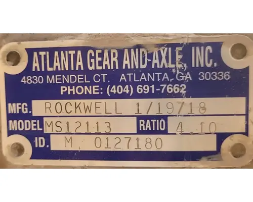 Meritor/Rockwell MS12113 Rear Rears (Tandem Rear or Single)