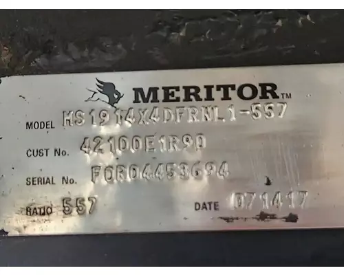 Meritor/Rockwell MS19-14X Axle Assembly, Rear
