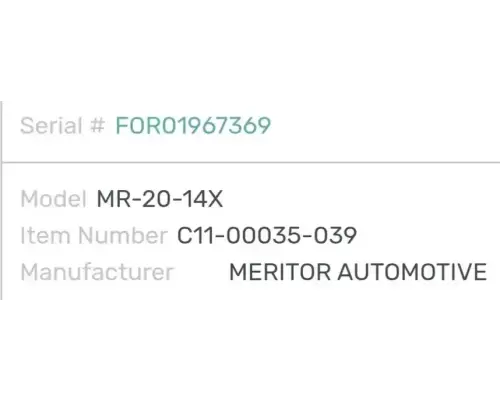 Meritor/Rockwell MT40-14X Axle Housing (Rear)