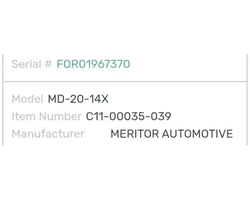 Meritor/Rockwell MT40-14X Rears (Front)