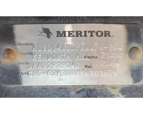 Meritor/Rockwell MT4014X3 Cutoff