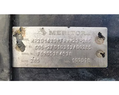 Meritor/Rockwell MT4014X Cutoff Tandem Axle