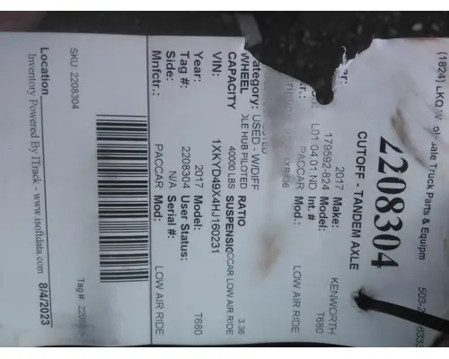 Cutoff Assembly (Housings & Suspension Only) MERITOR-ROCKWELL MD2014XR336 LKQ Wholesale Truck Parts