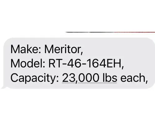 Meritor/Rockwell Other Axle Assembly, Rear