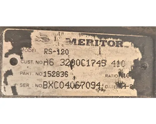 Meritor/Rockwell RS120 Rear Rears (Tandem Rear or Single)