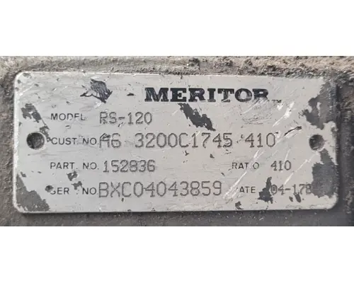 Meritor/Rockwell RS120 Rear Rears (Tandem Rear or Single)