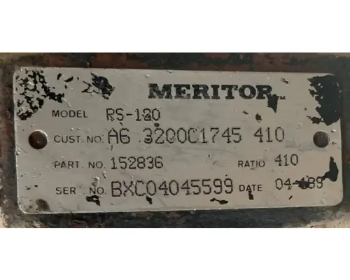 Meritor/Rockwell RS120 Rear Rears (Tandem Rear or Single)