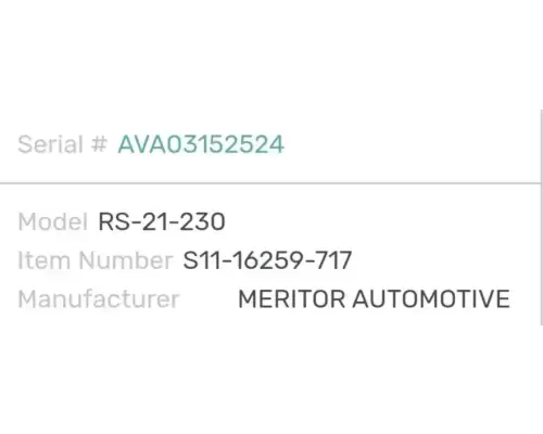 Meritor/Rockwell RS21-230 Rears (Rear)
