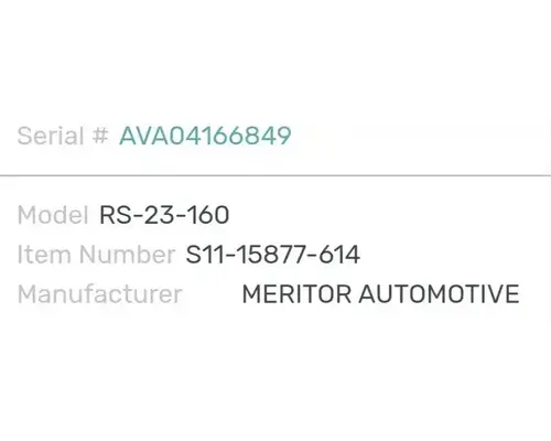 Meritor/Rockwell RS23-160 Axle Assembly, Rear