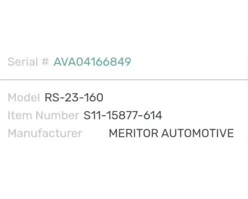 Meritor/Rockwell RS23-160 Rears (Rear)