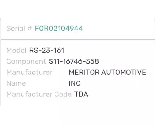 Meritor/Rockwell RS23-161 Rears (Rear)