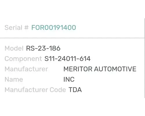 Meritor/Rockwell RS23-186 Axle Assembly, Rear