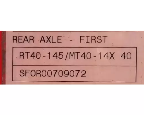 Meritor/Rockwell RT40-145 Axle Assembly, Rear