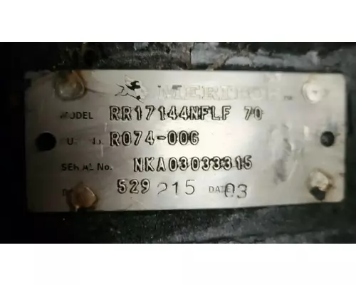 Meritor/Rockwell RT40-145 Axle Assembly, Rear