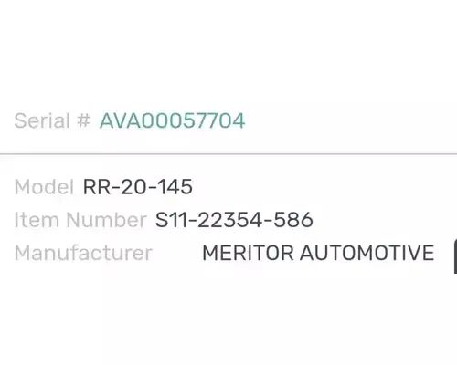 Meritor/Rockwell RT40-145 Axle Assembly, Rear