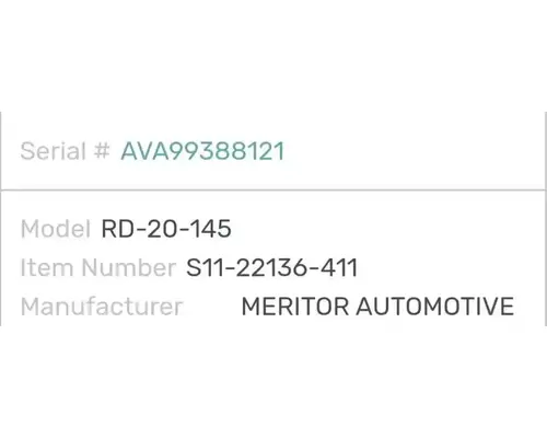 Meritor/Rockwell RT40-145 Axle Assembly Housing
