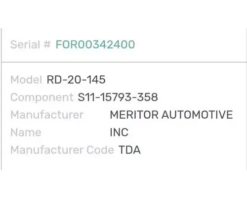 Meritor/Rockwell RT40-145 Rears (Front)
