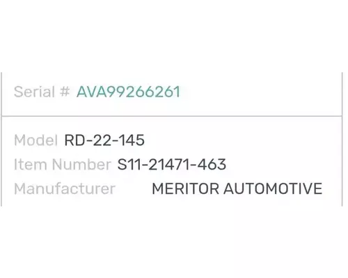 Meritor/Rockwell RT44-145 Axle Assembly Housing