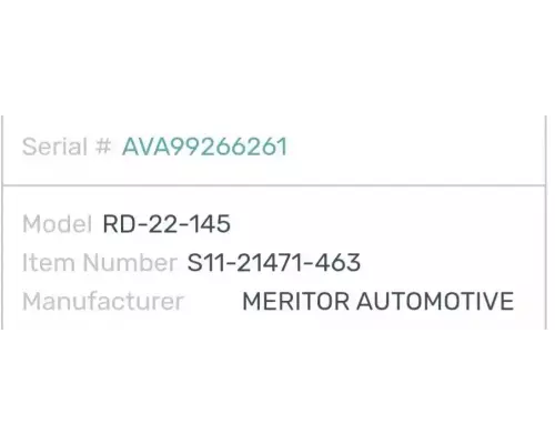 Meritor/Rockwell RT44-145 Axle Housing (Rear)
